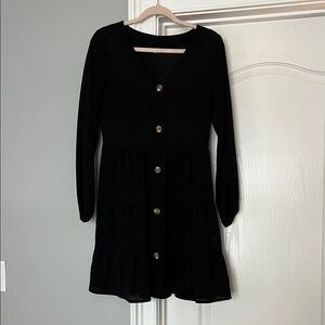 Black Button-Down Dress